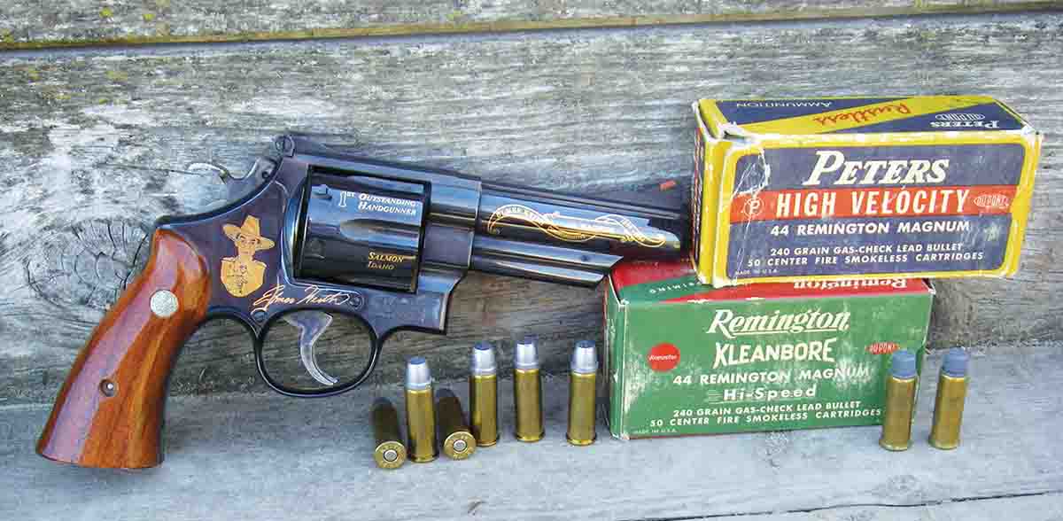 Elmer Keith was the one most responsible for convincing Smith & Wesson and Remington to work together and develop the .44 Magnum. This limited production Smith & Wesson Model 29-3 commemorated Keith and his contributions.